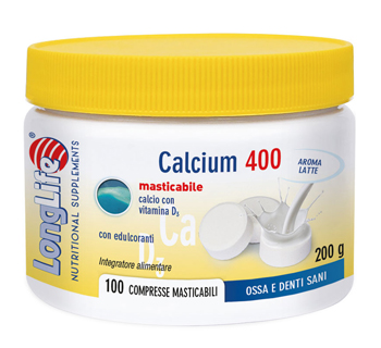 LONGLIFE CALCIUM 400 LATTE 100 COMPRESSE - Farmastop