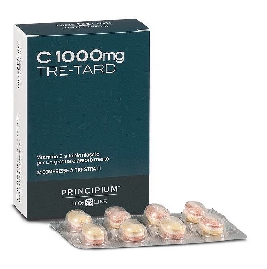 PRINCIPIUM C 1000 MG TRE-TARD 24 COMPRESSE A TRE STRATI - Farmastop