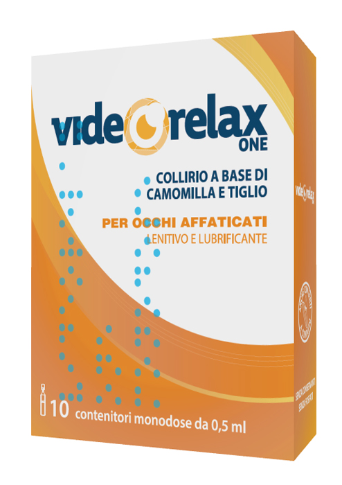 COLLIRIO VIDEORELAX ONE LENITIVO E LUBRIFICANTE OCCHI AFFATICATI 10 CONTENITORI MONODOSE 0,5 ML - Farmastop