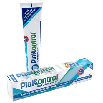 PLAKKONTROL NATURAL WHITE DENTIFRICIO 100 G - Farmastop