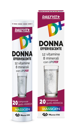 MASSIGEN DONNA MULTIVITAMINICO E MULTIMINERALE EFFERVESCENTE 20 COMPRESSE - Farmastop