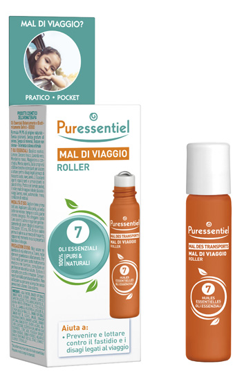 PURESSENTIEL ROLLER MAL DI VIAGGIO 7 OLI ESSENZIALE 5 ML - Farmastop