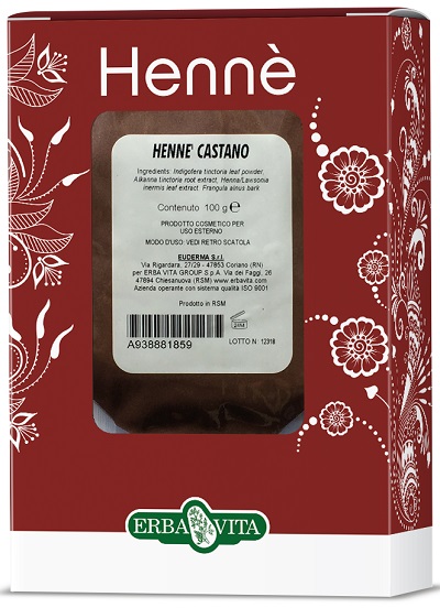 HENNE COLORANTE CAPELLI CASTANO 100 G - Farmastop