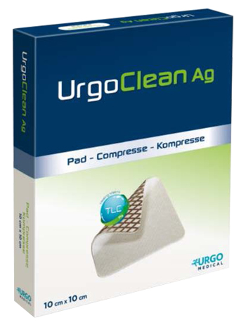 MEDICAZIONE TNT ASSORBENTE GELIFICANTE URGOCLEAN AG/SILVER 15X15CM 5 PEZZI - Farmastop