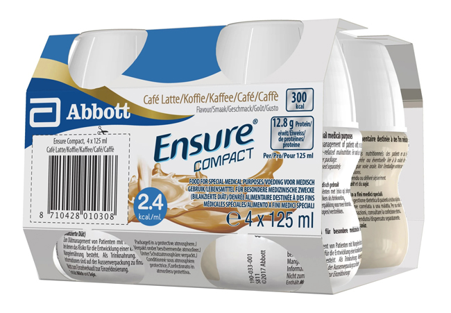 ENSURE COMPACT CAFFE 4 BOTTIGLIE DA 125 ML - Farmastop