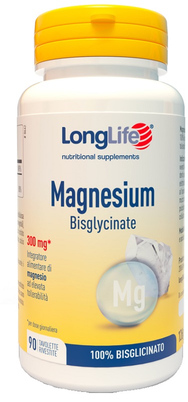 LONGLIFE MAGNESIUM BISGLYCINATE 90 TAVOLETTE - Farmastop