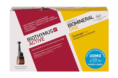 BIOTHYMUS KIT TRATTAMENTO AC ACTIVE 10 FIALE UOMO + BIOMINERAL ONE 30 COMPRESSE - Farmastop