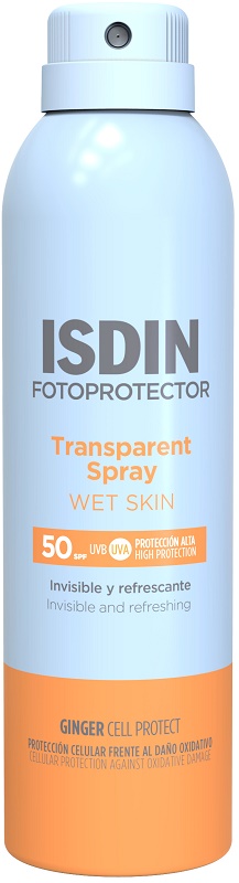 TRANSPARENT SPRAY WET SKIN SPF50 250 ML - Farmastop