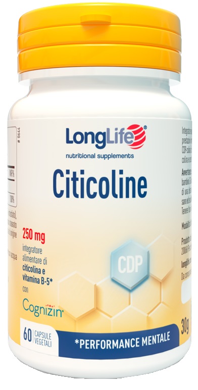 LONGLIFE CITICOLINE 60 CAPSULE VEGETALI DA 500 MG - Farmastop