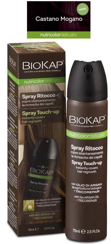 BIOS LINE  BIOKAP NUTRICOLOR DELICATO SPRAY RITOCCO CASTANO MOGANO 75 ML - Farmastop