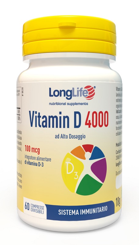LONGLIFE VITAMIN D 4000UI 60 COMPRESSE - Farmastop