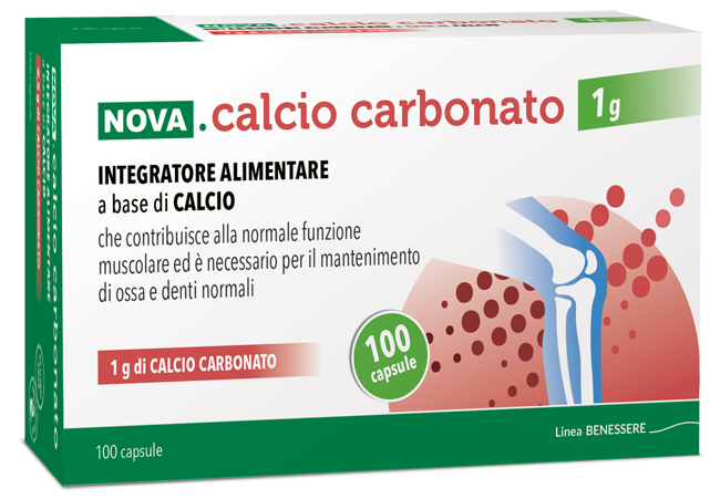 NOVA CALCIO CARBONATO 1 G 100 CAPSULE - Farmastop
