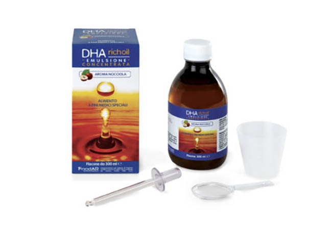 DHA RICHOIL SCIROPPO AL 25% DI DHA DI ORIGINE ALGALE GUSTO MANDORLA 30 ML - Farmastop