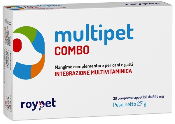MULTIPET COMBO INTEGRAZIONE MULTIVITAMINICA CANI E GATTI 30 COMPRESSE APPETIBILI DA 900 MG - Farmastop