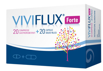 VIVIFLUX FORTE 20 COMPRESSE GASTRORESISTENTI + 20 CAPSULE LIQUID FILLER - Farmastop