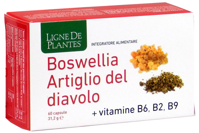 BOSWELLIA ARTIGLIO DIAVOLO VITAMINE B2 B6 B9 60 CAPSULE - Farmastop
