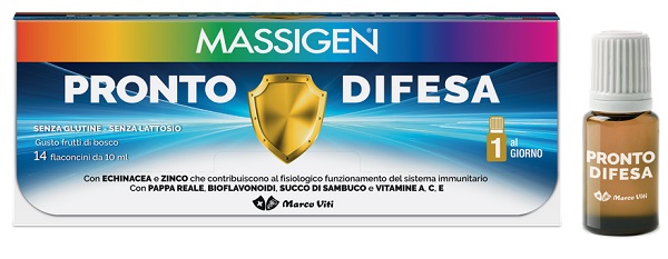 MASSIGEN PRONTO DIFESA 14 FLACONI X 10 ML - Farmastop