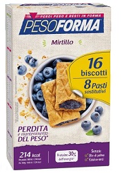 PESOFORMA BISCOTTI MIRTILLI 8 PASTI 16 BISCOTTI - Farmastop