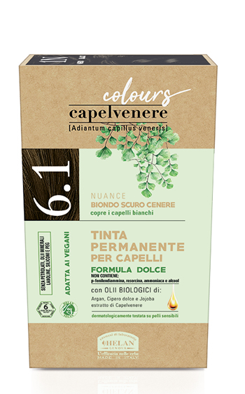 CAPELVENERE COLOURS TINTA CAPELLI 6,1N BIONDO SCURO CENERE - Farmastop