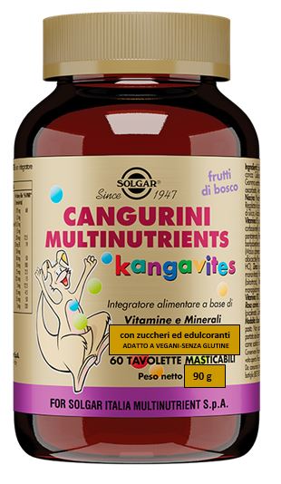 CANGURINI MULTINUTRIENTS FRUTTI BOSCO 60 TAVOLETTE MASTICABILI - Farmastop