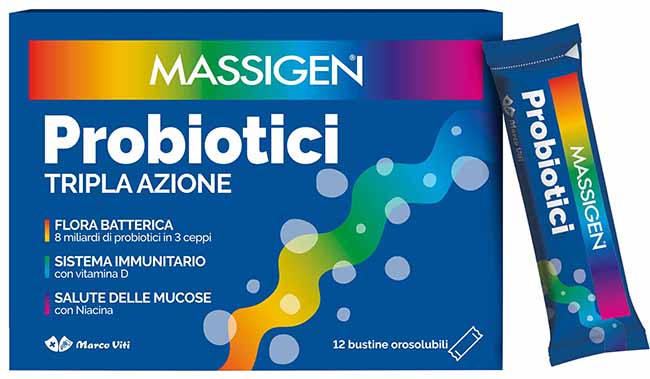 MASSIGEN PROBIOTICI 12 STICKPACK DA 1 G PREZZO PIENO - Farmastop