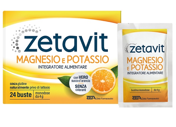 ZETAVIT MAGNESIO POTASSIO SENZA ZUCCHERO 24 BUSTINE DA 6 G - Farmastop