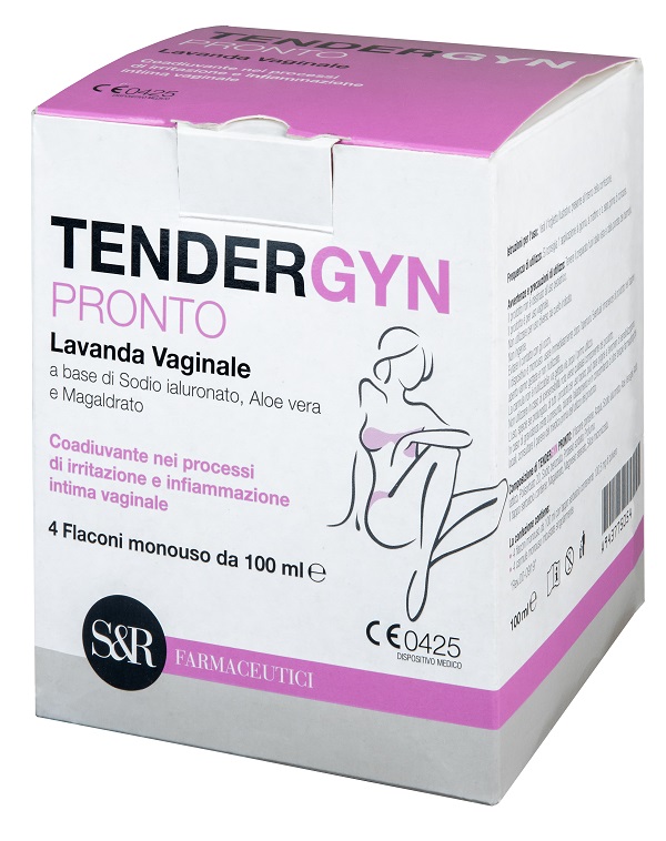 TENDERGYN PRONTO LAVANDA VAGINALE A BASE DI SODIO IALURONATO ALOE VERA E MAGARLDRATO 4X100 ML - Farmastop