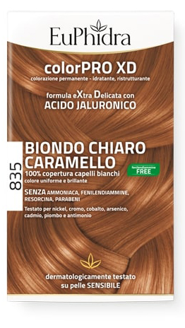 EUPHIDRA COLORPRO GEL COLORANTE CAPELLI XD 835 AVANA 50 ML IN FLACONE + ATTIVANTE + BALSAMO + GUANTI - Farmastop