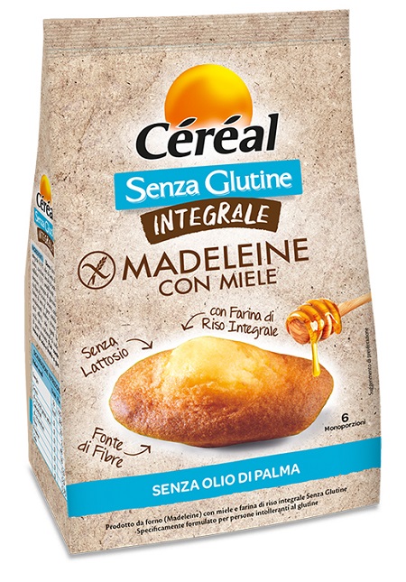 CEREAL SENZA GLUTINE INTEGRALE MADELEINE CON MIELE 170 G - Farmastop