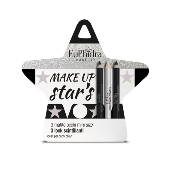 EUPHIDRA COFANETTO MAKE UP STAR'S OCCHI CHIARI 2 MATITE BLU + 1 MATITA ARGENTO - Farmastop