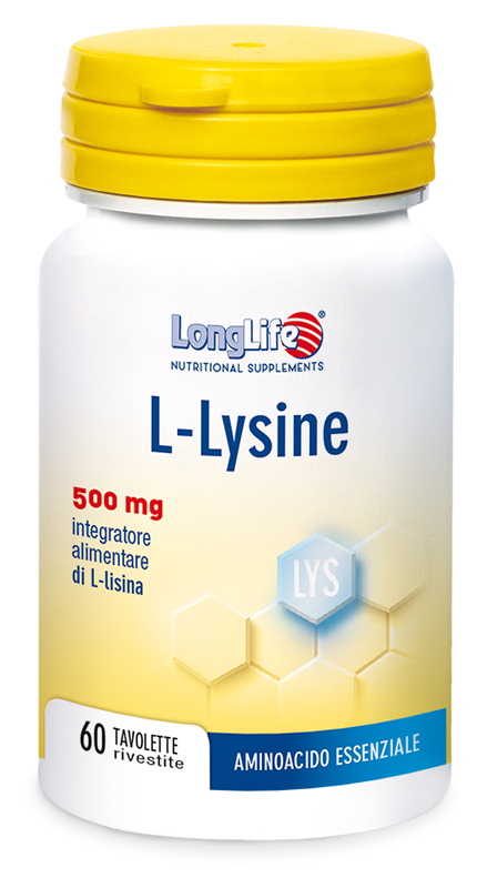 LONGLIFE L-LYSINE 500MG 60 TAVOLETTE RIVESTITE DA 860 MG - Farmastop
