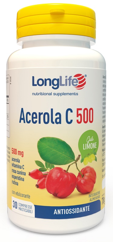 LONGLIFE ACEROLA C500 LIMONE 30 COMPRESSE - Farmastop