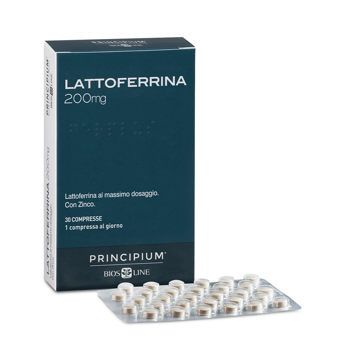PRINCIPIUM LATTOFERRINA 200 MG 30 COMPRESSE - Farmastop