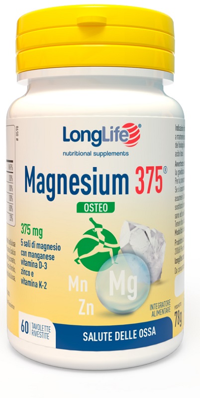 LONGLIFE MAGNESIUM 375 OSTEO 60 TAVOLETTE - Farmastop