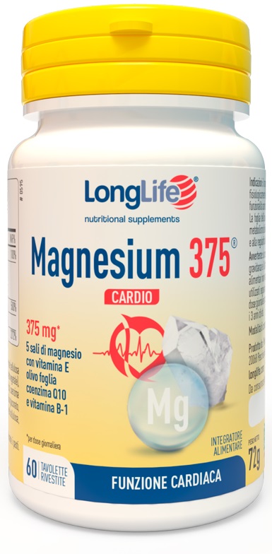 LONGLIFE MAGNESIUM 375 CARDIO 60 TAVOLETTE - Farmastop