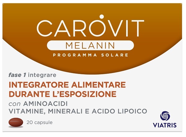 CAROVIT MELANIN PROGRAMMA SOLARE 20 CAPSULE - Farmastop