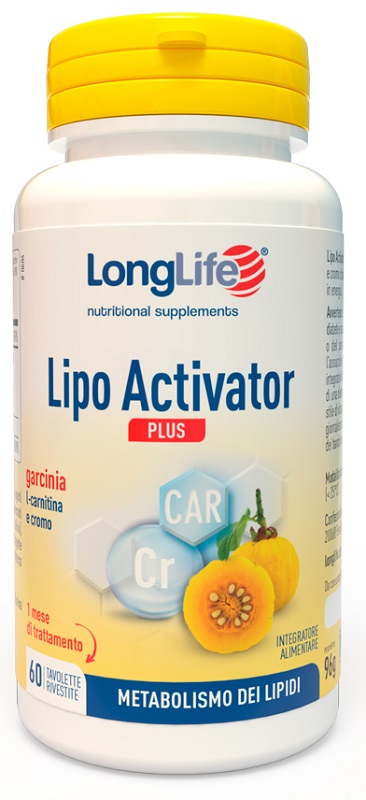 LONGLIFE LIPO ACTIVATOR PLUS 60 TAVOLETTE RIVESTITE DA 1,6 G - Farmastop