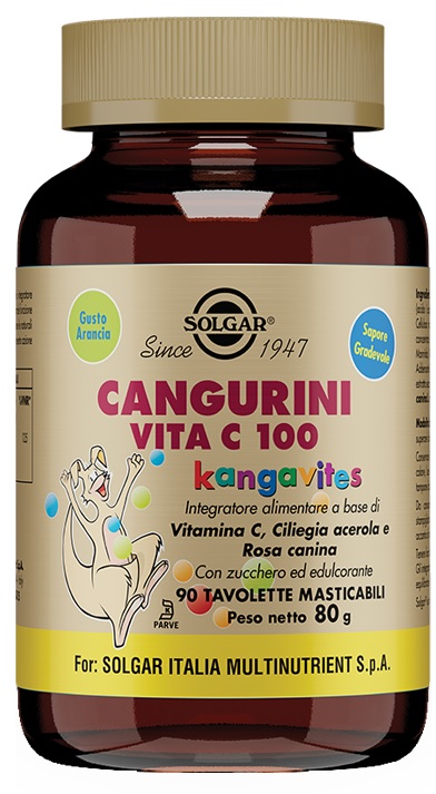 CANGURINI VITA C 100 90 TAVOLETTE MASTICABILI - Farmastop
