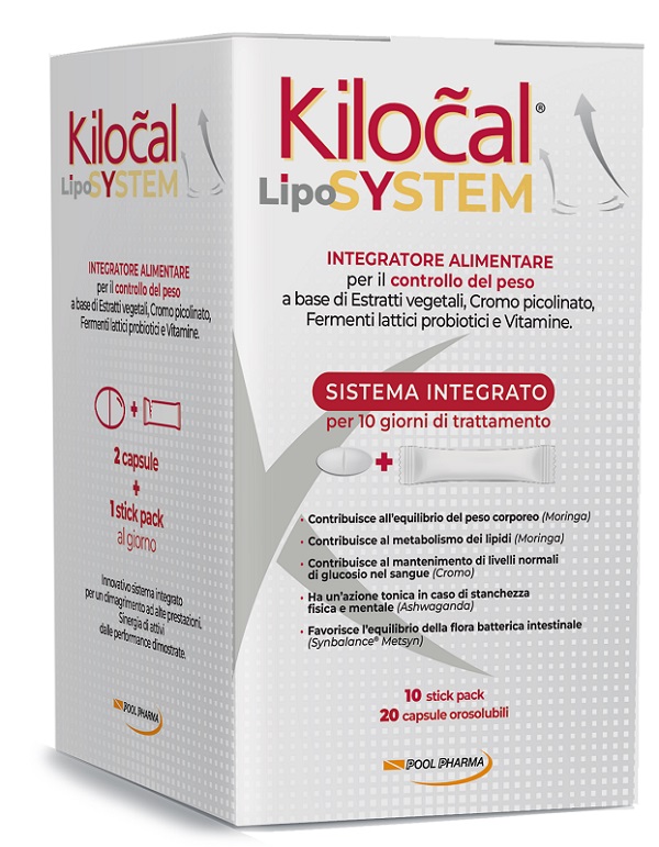 KILOCAL LYPO SYSTEM 20 COMPRESSE + 10 STICK OROSOLUBILI - Farmastop