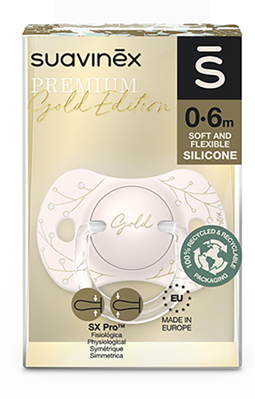 SUAVINEX GOLD SUCCHIETTO SILICONE 0/6 MESI SX PRO ROSA - Farmastop