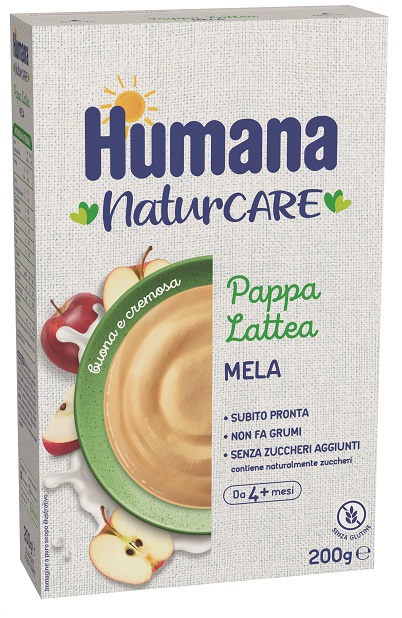 HUMANA PAPPA LATTEA MELA 200 G - Farmastop