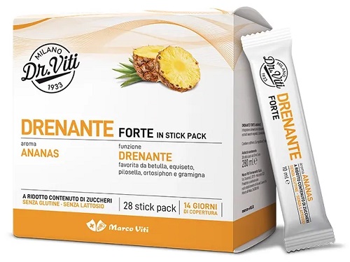 DR VITI DRENANTE FORTE ANANAS 28 STICK PACK SENZA ZUCCHERI - Farmastop
