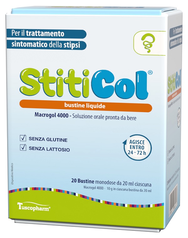 STITICOL 20 BUSTINE DA 20 ML SENZA GLUTINE SENZA LATTOSIO - Farmastop