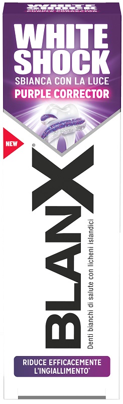 BLANX WHITE SHOCK PURPLE CORRECTOR DENTIFRICIO 75 ML - Farmastop