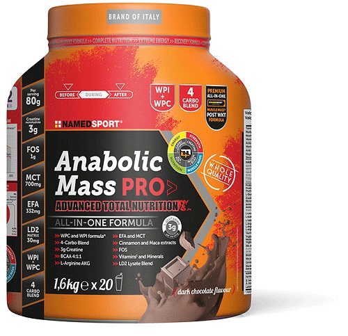 ANABOLIC MASS PRO DARK CHOCOLATE 1600 G - Farmastop