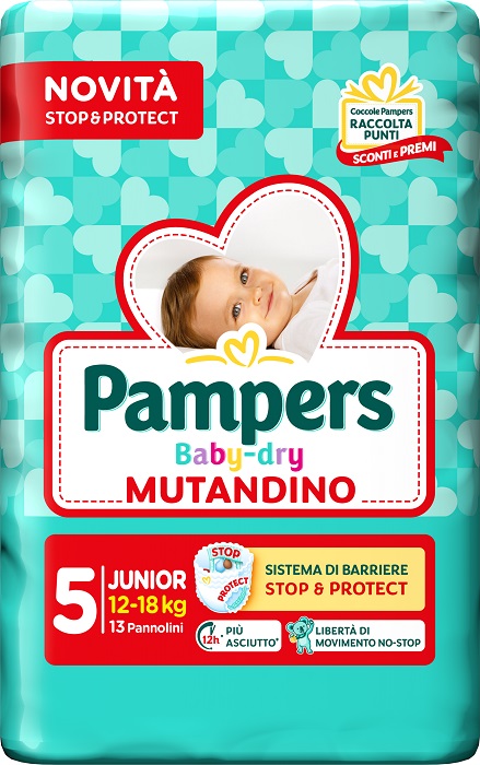 PAMPERS BABY DRY PANNOLINO MUTANDINA JUNIOR SMALL PACK 13 PEZZI - Farmastop