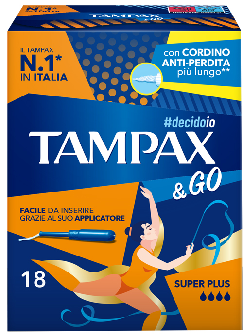 TAMPAX &GO SUPER PLUS 18 PEZZI - Farmastop