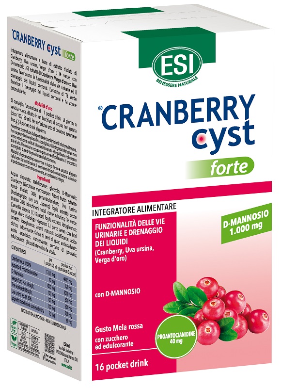 ESI CRANBERRY CYST FORTE 16 POCKET DRINK - Farmastop