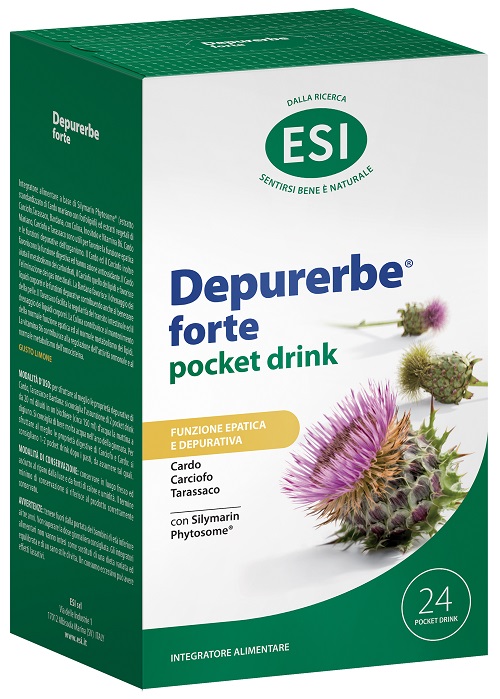 ESI DEPURERBE FORTE POCKET DRINK 24 PEZZI 20 ML - Farmastop