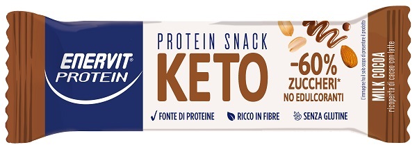 ENERVIT PROTEIN SNACK KETO MILK COCOA 35 G - Farmastop
